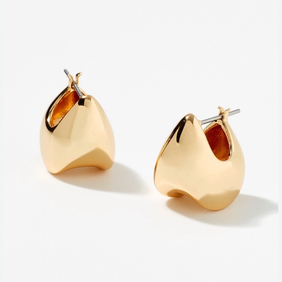 Jenny Bird Jewelry - Jenny Bird Baluchon Puffy Gold Chunky Hoop Earrings